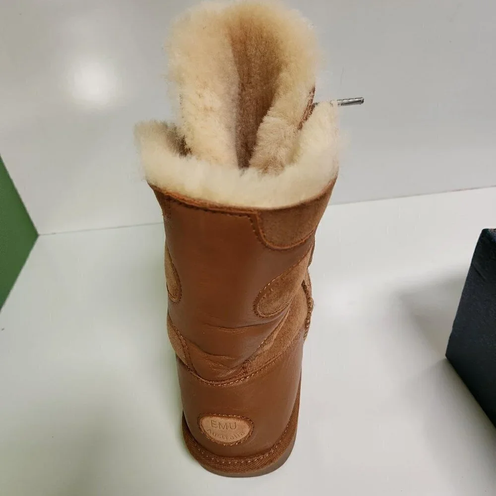 EMU Australia NIB Delegate 100% Sheepskin Boots Chestnut W11263 Size 10W